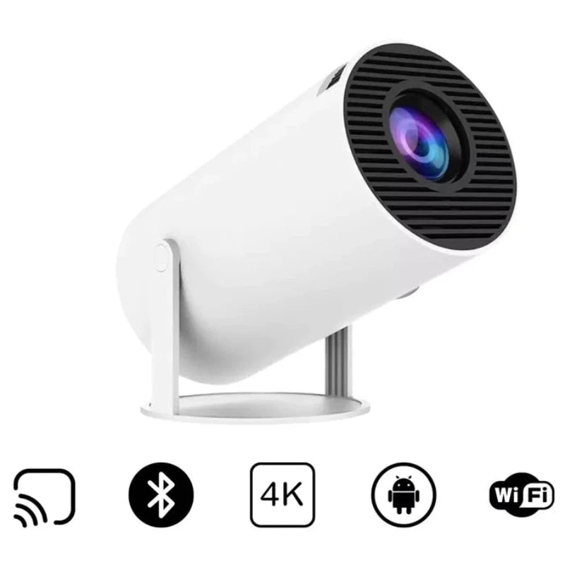 Telaview™ – Mini Projetor 4K Portátil com Android 11, Wi-Fi 6 e Foco Automático