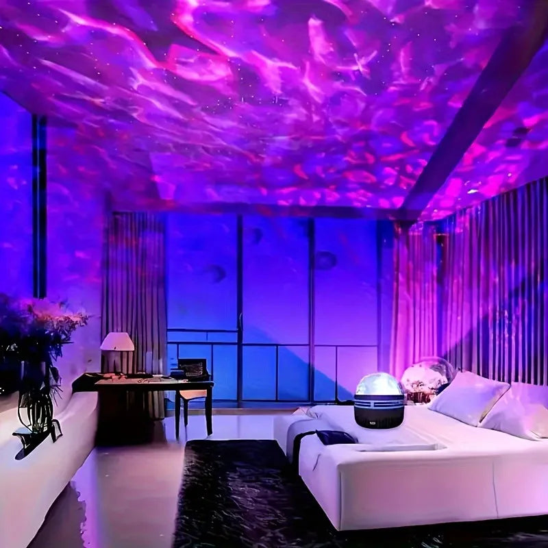 Luminária Projetora Galáxia™ – Efeitos de Luz Cósmica para Relaxar, Meditar e Decorar